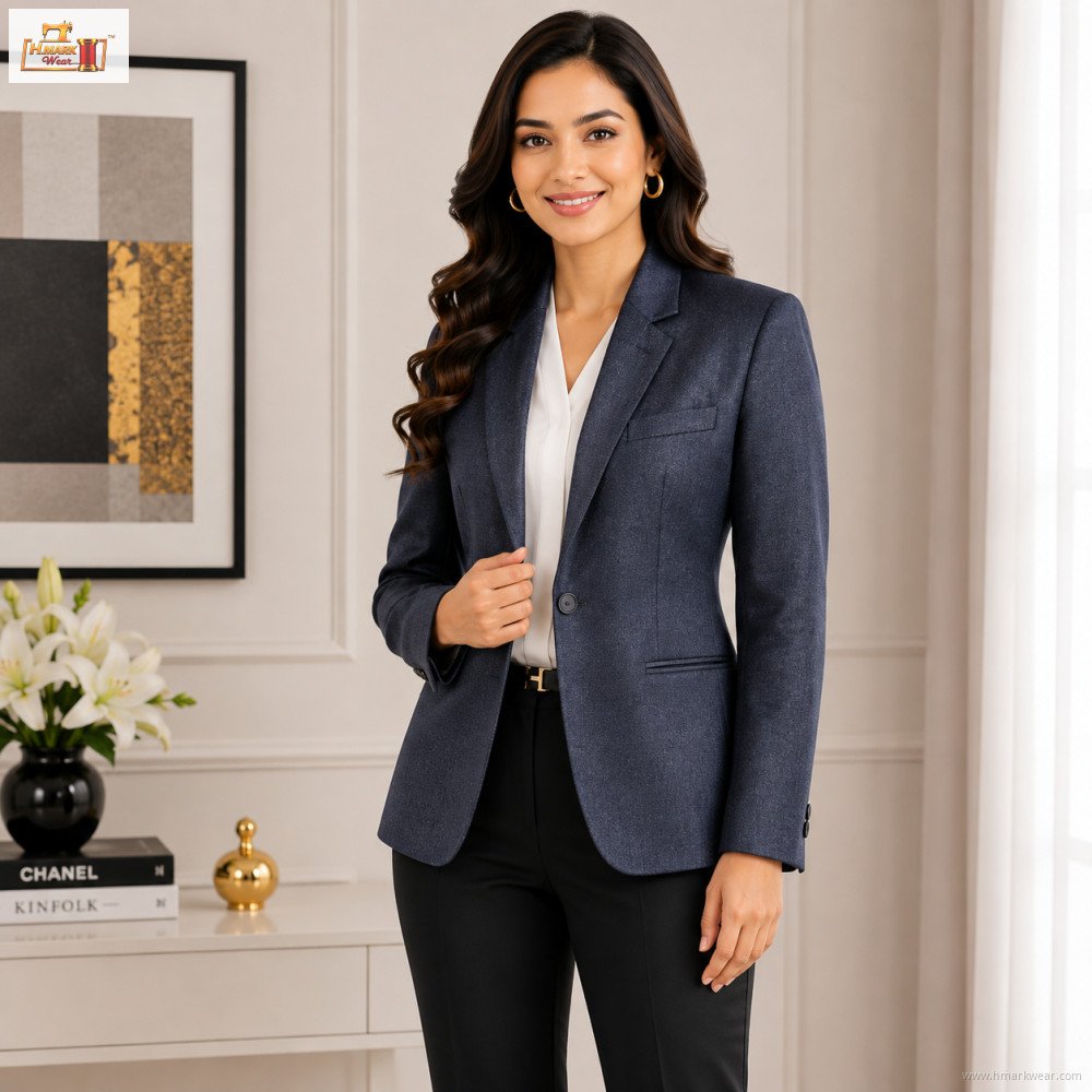 Slate Blue Tailored Women’s Blazer