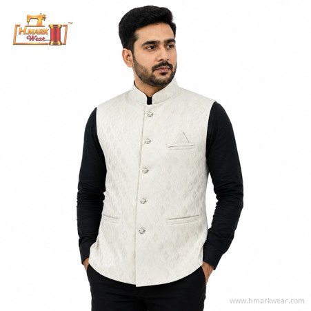HMARK WEAR Ivory Diamond Texture Modi Coat