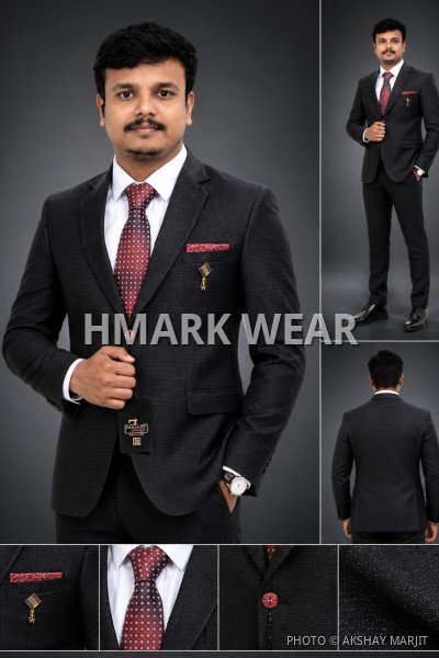Men's Black Solid Slim Fit Single Breasted Formal Blazer for Wedding, Party & Office Wear