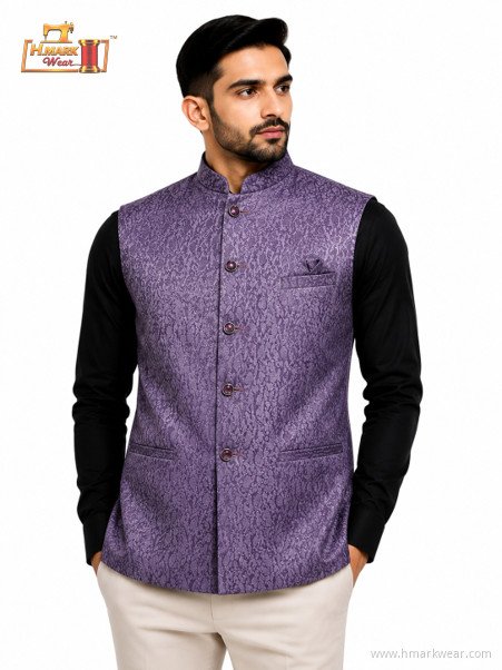 HMARK WEAR Steel Grey Ornate Modi Coat