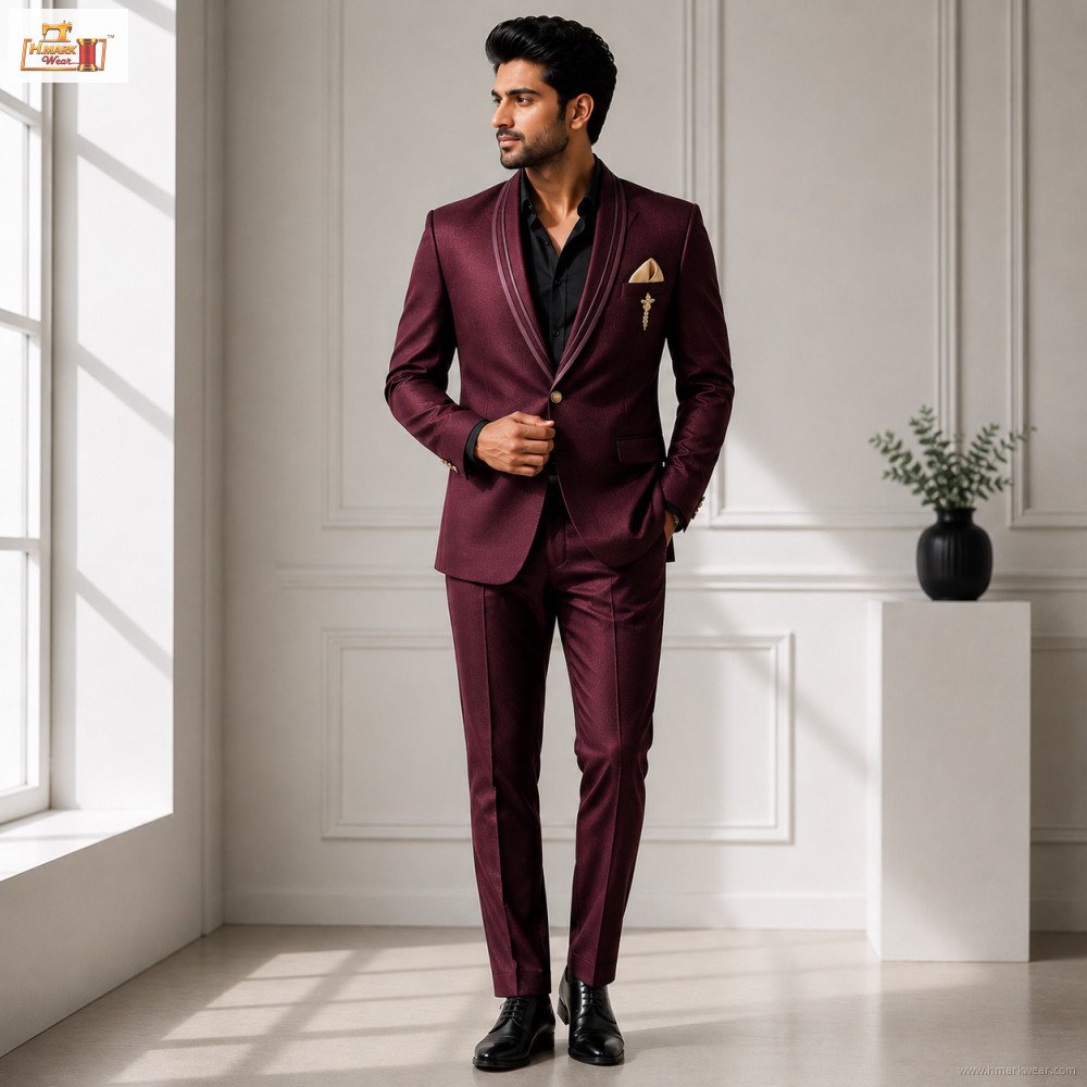 Men's Premium Black Party Wear Blazer with Shawl Lapel