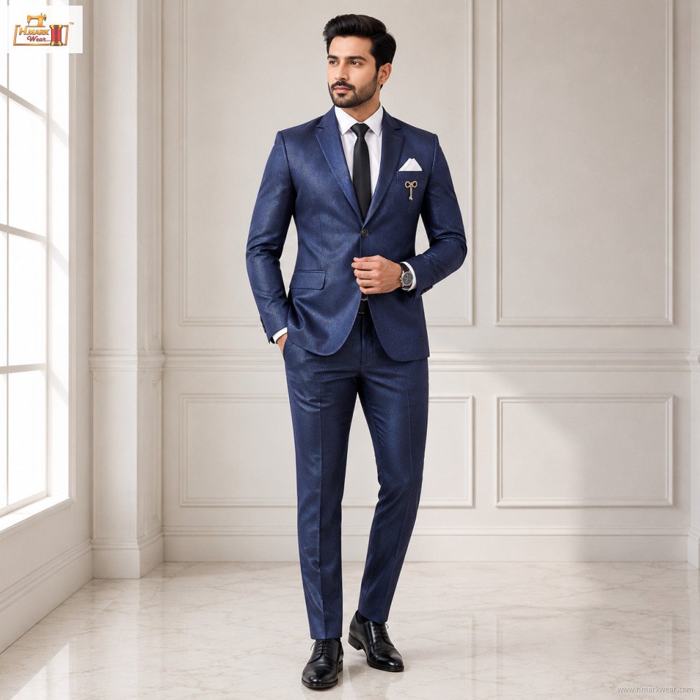 Men's Premium Wine Party Wear 3-Piece Suit Set