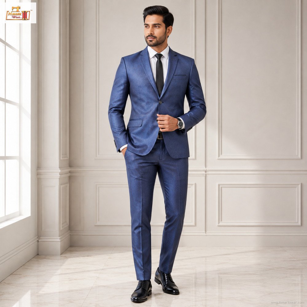 Men's Premium Wine Party Wear 3-Piece Suit Set